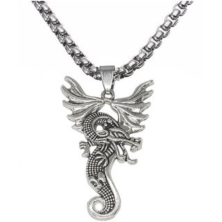                       Shiv Jagdamba New Collection Dragon Pendant With Chain                                              