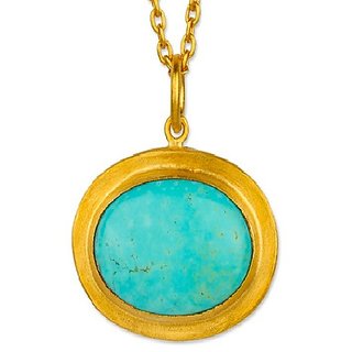 Ceylonmine -Turquoise Pendant Original & Unheated Stone 7.25 Ratti Firoza Turquoise Gold Plated Pendant For Women & Girl Ceylonmine -Turquoise Pendant Original & Unheated Stone 7.25 Ratti Firoza Turquoise Gold Plated Pendant For Women & Girl
