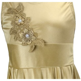 golden colour frock
