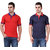 Ketex Men's Multicolor Polo Collar Pack Of 2 T-Shirts
