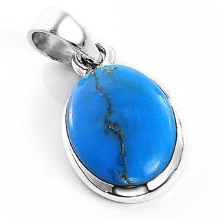 Ceylonmine -Turquoise Pendant Original & Unheated Stone 9.25 Ratti Firoza Turquoise Gold Plated Pendant For Women & Girl Ceylonmine -Turquoise Pendant Original & Unheated Stone 9.25 Ratti Firoza Turquoise Gold Plated Pendant For Women & Girl