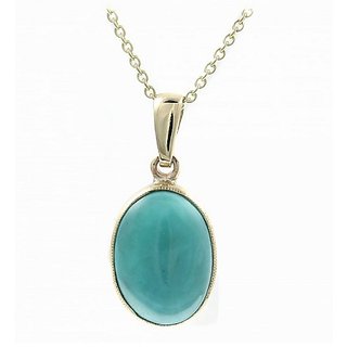 Ceylonmine Turquoise Silver Pendant 9.25 Ratti Original & Good Qualilty Firoza Turquoise Silver Pendant / Locket For Girl & Women Ceylonmine Turquoise Silver Pendant 9.25 Ratti Original & Good Qualilty Firoza Turquoise Silver Pendant / Locket For Girl & Women