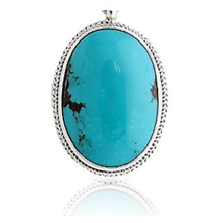 Ceylonmine Natural Firoza Pendant Original Unheated Stone 9.25 Ratti ( Firoza Firoza ) Silver Pendant For Unisex Ceylonmine Natural Firoza Pendant Original Unheated Stone 9.25 Ratti ( Firoza Firoza ) Silver Pendant For Unisex