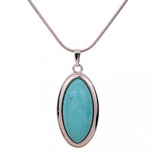 Ceylonmine Natural Firoza Pendant Original & Unheated Stone 9.25 Ratti ( Firoza Firoza ) Silver Pendant For Unisex Ceylonmine Natural Firoza Pendant Original & Unheated Stone 9.25 Ratti ( Firoza Firoza ) Silver Pendant For Unisex