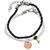 Shiv Jagdamba Best Friend Lock Key Couple Handmade Loves Black White Silver Zinc Leather Bracelet