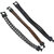 Shiv Jagdamba Fashion High Quality Cool Genuine Braided Rope Black Brown White Leather Bracelet(Pack 3)