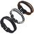 Shiv Jagdamba Fashion High Quality Cool Genuine Braided Rope Black Brown White Leather Bracelet(Pack 3)