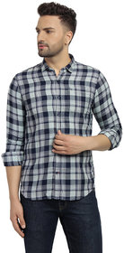 Cape Canary Men's Brown Checkered Cotton Shirt
