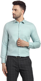 Cape Canary Men's Green Regular-Fit Formal Shirt