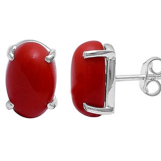 Ceylonmine Silver Earring Natural & Original Munga Gemstone Stud Earring Proble Stone For Women White Gold Plated Ceylonmine Silver Earring Natural & Original Munga Gemstone Stud Earring Proble Stone For Women White Gold Plated