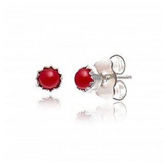                       Ceylonmine Silver Earring Natural & Original Munga Gemstone Stud Earring Proble Stone For Women                                              