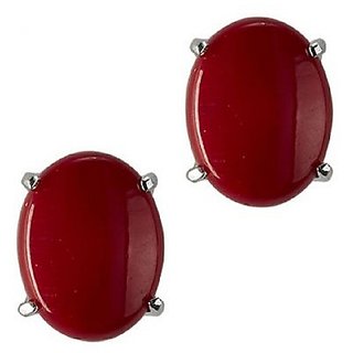 Ceylonmine Silver Earring Natural & Original Munga Gemstone Stud Earring Proble Stone For Women