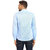 Cape Canary Men Aqua Blue Regular Fit Printed Casual Cotton Shirt