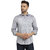 Cape Canary Men's Grey Regular-Fit Printed Casual Cotton Shirt