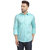 Cape Canary Men's Green Regular-Fit Printed Casual Cotton Shirt
