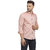 Cape Canary Men's Peach Regular-Fit Printed Casual Cotton Shirt