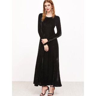 plain velvet gown
