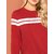 Vivient Women's Red Striped Tunic Pullover