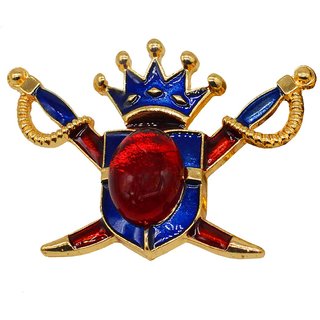                       Shiv Jagdamba King Crown Lapel Pin Brooch                                              