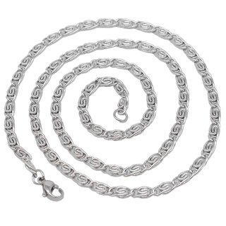                       Shiv Jagdamba 4Mm Thickness Spiral Link Stylish Fashion Unisex Stainless Steel Chain For Men And Women                                              