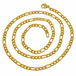                       Shiv Jagdamba 3Mm Thickness Link Stylish Fashion Gold Stainless Steel Chain For Men And Women                                              