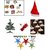 Sc Combo For Christmas Decoration - 1 Feet Christmas Tree, Santa Cap, Red Rice Light, 6 Pcs Tealights, 2 Paper Stars, 12