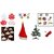 Jumbo Combo For Christmas Decoration - Christmas Tree, Santa Cap, Rice Light, Tealights, Paper Stars, Red White Balloo