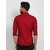 Cape Canary Men'S Red Cotton Solid Formal Shirt