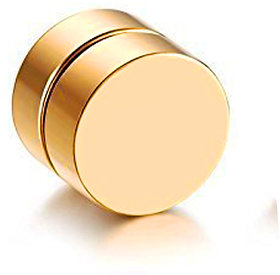 Shiv Jagdamba Men Jewellery Gold Stainless Steel Magnetic Earring