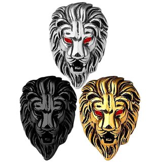                       Shiv Jagdamba Lion Head Ring Best Quality Stainless Steel Black Silver Gold Ring                                              