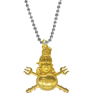                       Shiv Jagdamba Religious Jewellery Lord Shiv Shankar Trishul Locket With Chain                                              