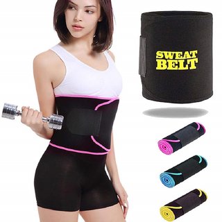 Buy Consonantiam Sweat Belt Belt Sweat Waist Trimmer Fat Burner Belly Tummy  Waist Sweat Belt/Adjustable Sweat Belt Waist Tri Online - Get 69% Off