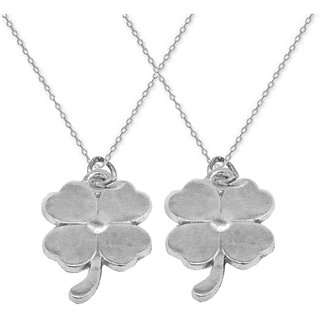                      Shiv Jagdamba Stylish Flower Couple Silver Zinc Necklace Pendant For Men And Women                                              