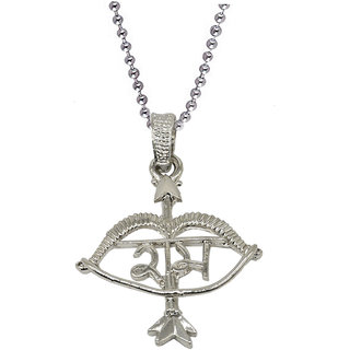Shiv Jagdamba Religious Jewelry Lord Shree Ram Bow Arrow Silver Zinc Stainless Necklace Pendant