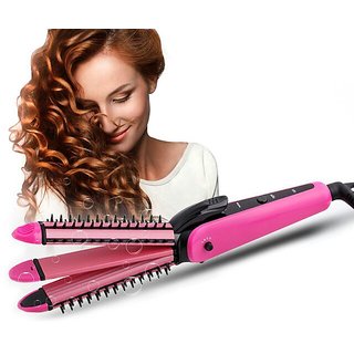 Buy Nva 3 In 1 Curl Hair Straightener Machine Online @ ₹449 from ShopClues