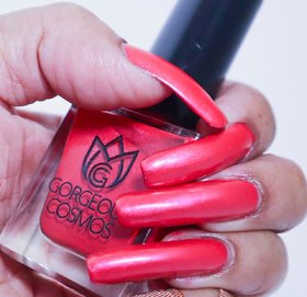 Gorgeous Cosmos Waterbased Red Nailpolish - Red Cerise