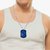 Men Style Mother Day Gift For Daughter Love Mom Blue Silver Stainless Steel Necklace Pendant