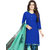 Women Shoppee Women's Blue, Green Printed Salwar Suit Material