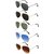 Adam Jones Unisex Black , Blue, Brown  Green UV Protected Full Rim Aviator Unisex Sunglasses (Pack of 5)