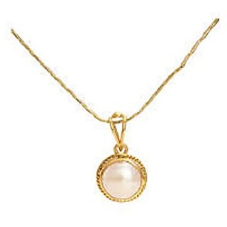                       CEYLONMINE pearl / moti pendant original & unheated gemstone pendant for women & girl                                              