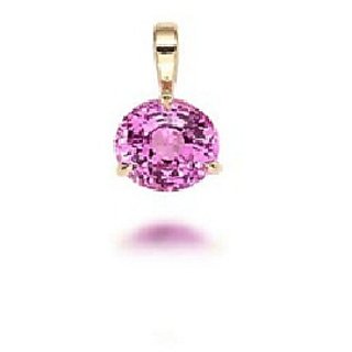                       CEYLONMINE sapphire locket/ pendant original stone pink sapphire 5.25ct lab certified gemstone pendant for women  girls                                              