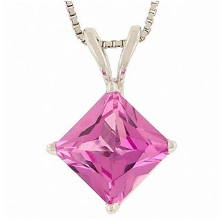                       CEYLONMINE Natural pink sapphire pendant original & unheated gemstone sapphire 5.25 ct gold plated pendant for women & girls                                              