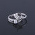 SILVERSHINE, silver plated adjustable royal look king and queen couple ring for men and women.