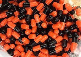 Empty Gelatin Capsules 1 Orange / black 1000