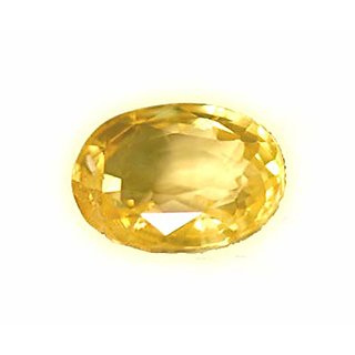                       natural Yellow sapphire stone 5.25 ratti original & lab certified gemstone pukhraj for unisex by Ceylonmine                                              