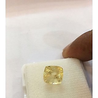                       Ceylonmine 7.25 Ratti Yellow Sapphire Stone Precious Stone Pukhra                                              