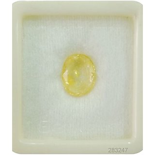                       yellow sapphire stone original & unheated gemstone 6.25 ratti pushkar gemstone for unisex by Ceylonmine                                              