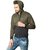 Studds Black And Olive Plain Hooded Casual Sweatshirt For Men