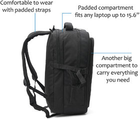 LeeRooy BAG 16 BLACK NHG9 Backpack (Black 16 L)