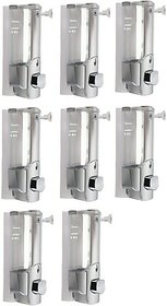 SKS - Clean Home Dispenser with Key Set of 8 pcs 500 ml Gel, Lotion, Soap, Conditioner, Shampoo Dispenser (Steel)